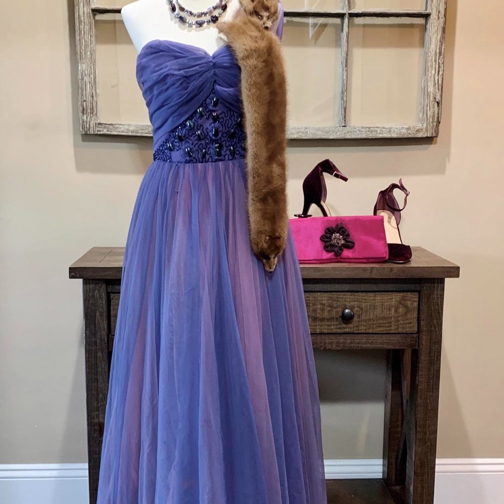 Vintage Hand made 1950s 50s prom, debutante ball Imperfections - Great deal